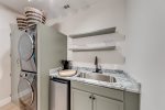 lower level kitchen area